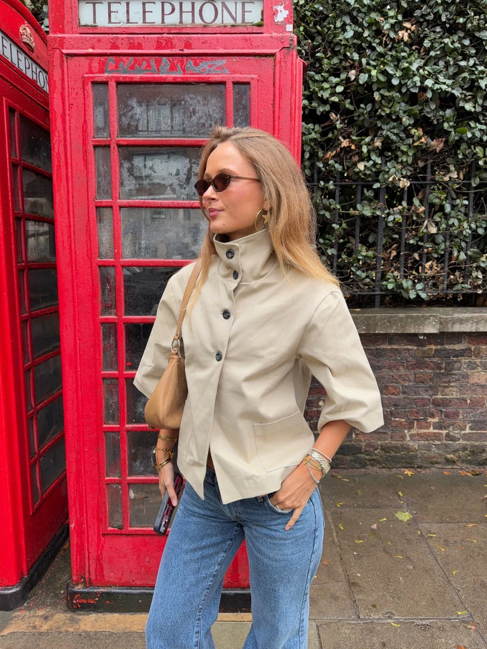 Malin Tomkins 3/4 sleeve jacket - Beige