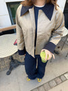 Noami trenchcoat with collar - Beige/navy