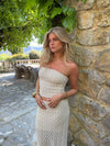 Jimma tube top with lace - White/beige