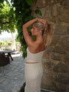 Jimma tube top with lace - White/beige
