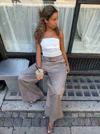 Zera lace tube top - White