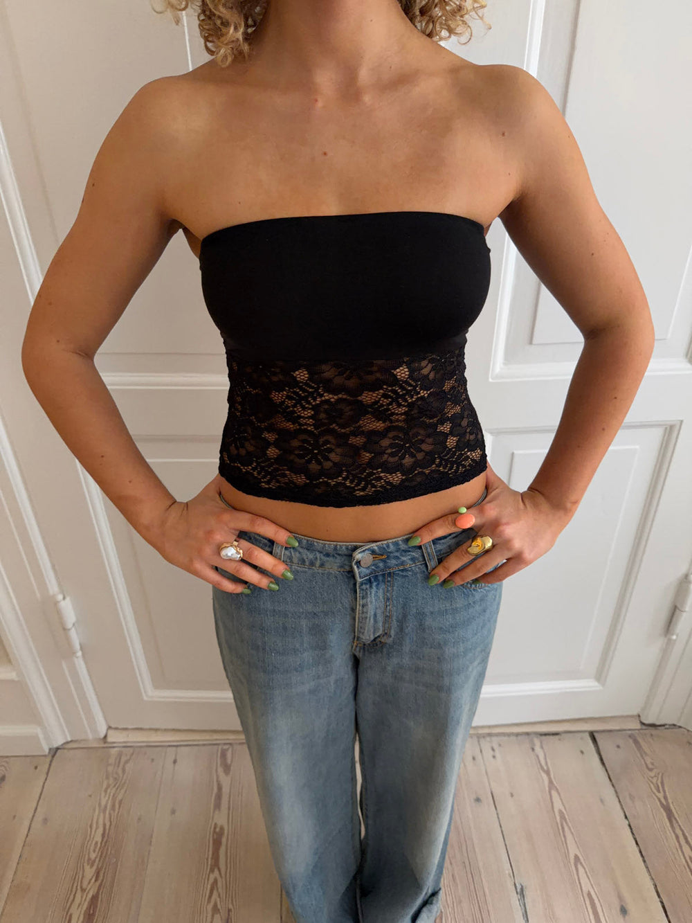 Zera lace top - Black