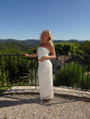 Ema tube top with sequins – White