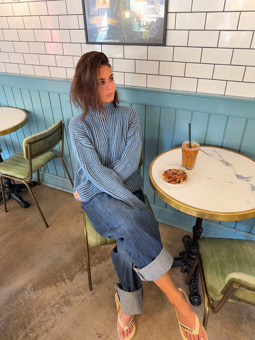 Silkeline turtleneck - Blue