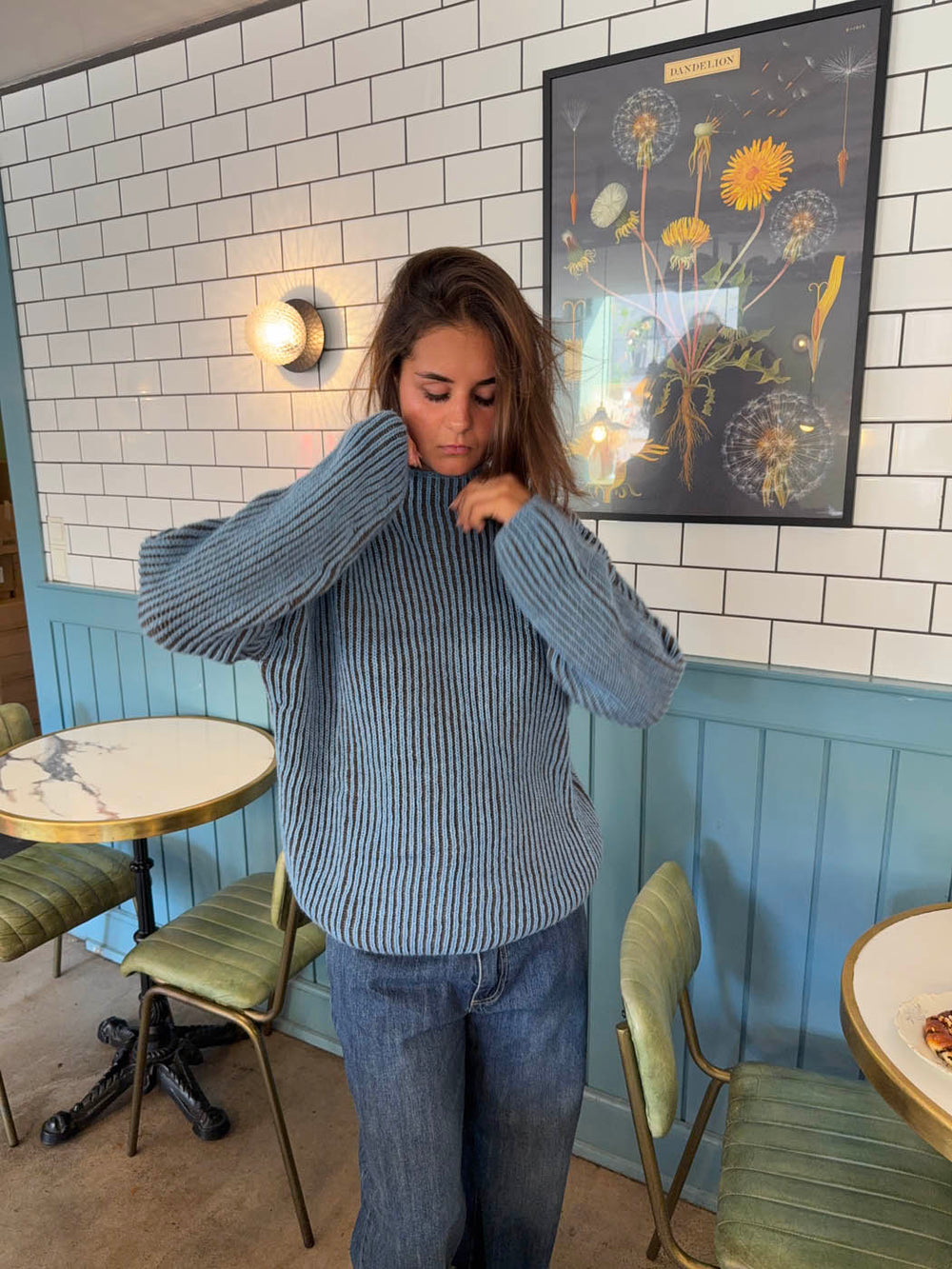 Silkeline turtleneck - Blue