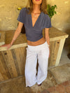 Amelia v-Neck top - Blue