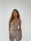 Ultimate v-neck top - Ash