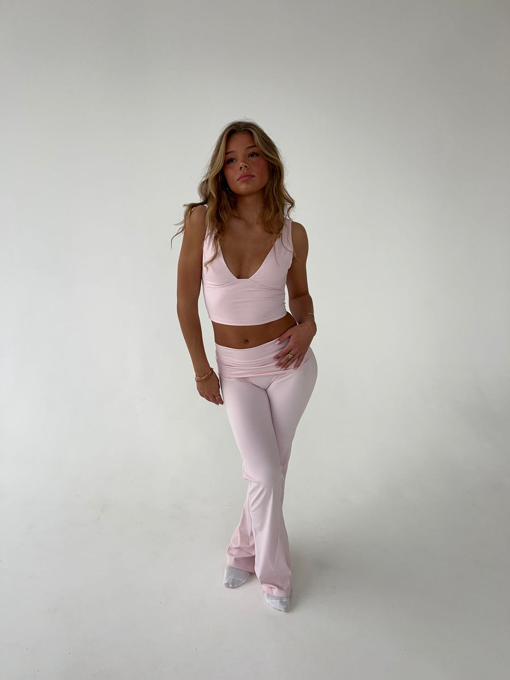 Ultimate v-neck top - Candyfloss