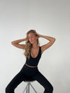 Ultimate v-neck top - Jet Black