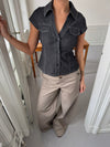 Miley fitted shirt - Dark denim