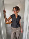 Miley fitted shirt - Dark denim