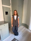 Harley vest with tie - Grey