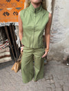 Armina vest with details - Green