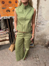 Armina vest with details - Green