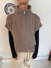 Fiona high neck vest - Beige