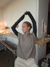 Fiona high neck vest - Beige