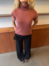 Linua vest with Turtleneck – Rust/rose