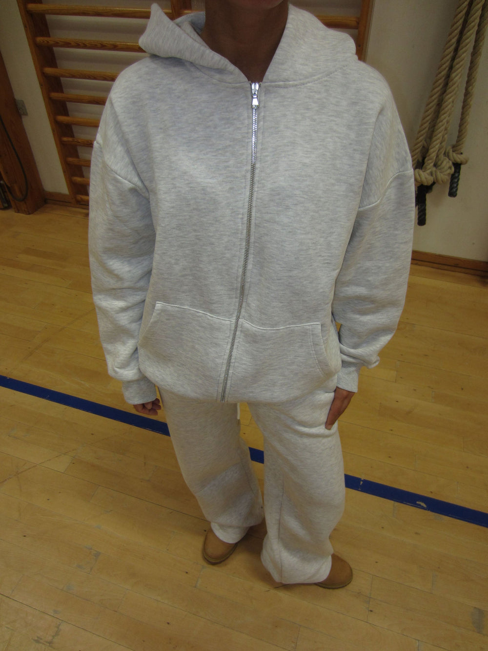 Jessica zip hoodie - Light grey