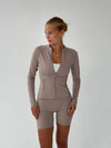 Essential zip up jacket - Ash