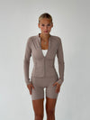 Essential zip up jacket - Ash