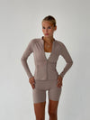 Essential zip up jacket - Ash