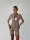 Essential zip up jacket - Ash