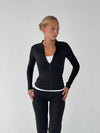 Essential zip up jacket - Jet black