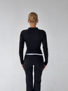Essential zip up jacket - Jet black