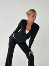 Essential zip up jacket - Jet black