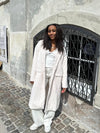 Paisley coat - off white/white