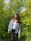 Mikayla striped jackey - Navy/white