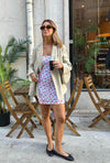 Amira tube dress with berry print