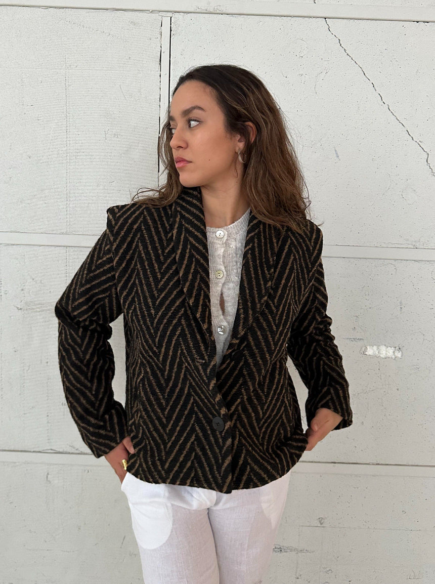 Astoria jacket/blazer - Black/Beige