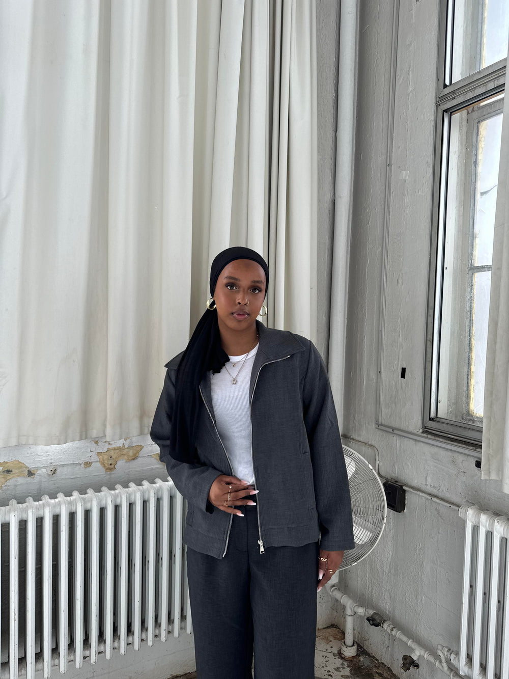 Melania suit jacket - Grey