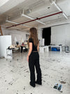 Lilia pants in broderie anglaise - Black