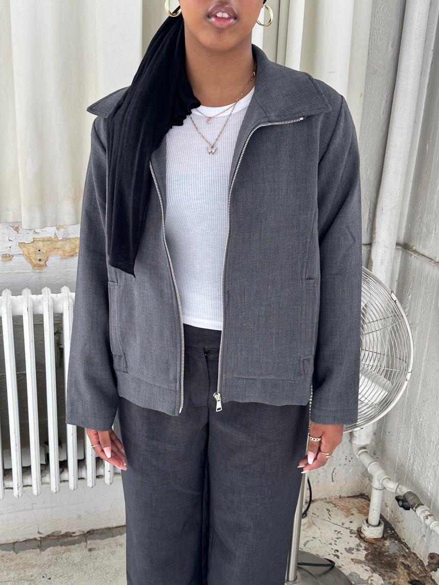 Melania suit jacket - Grey