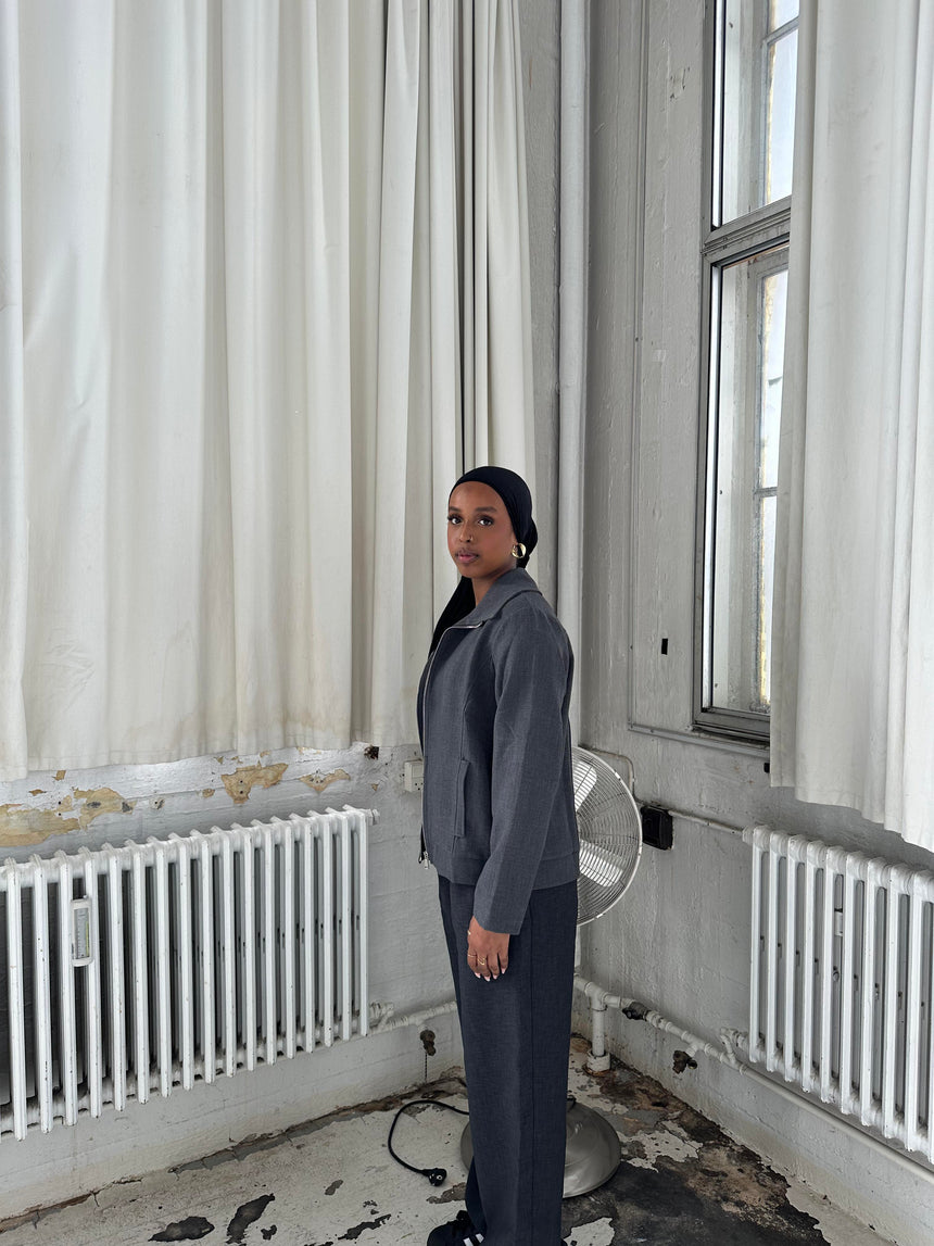 Melania suit jacket - Grey