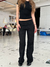 Lilia pants in broderie anglaise - Black