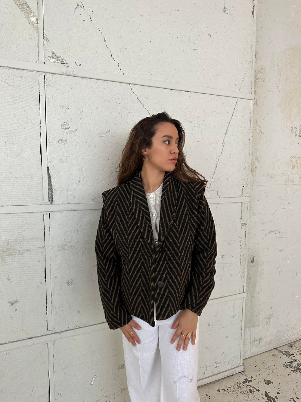 Astoria jacket/blazer - Black/Beige
