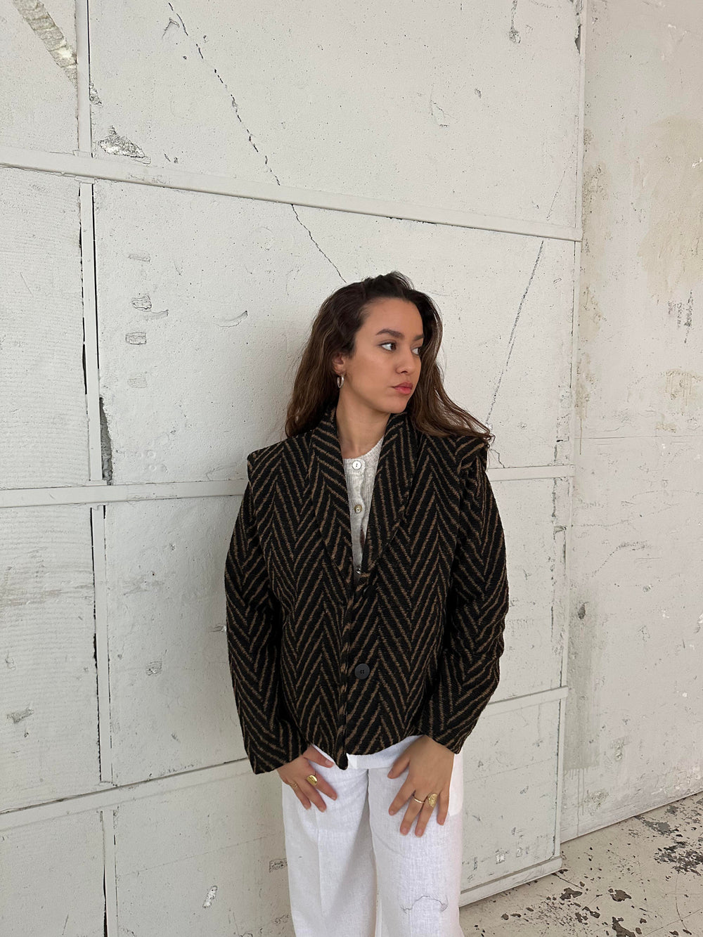 Astoria jacket/blazer - Black/Beige