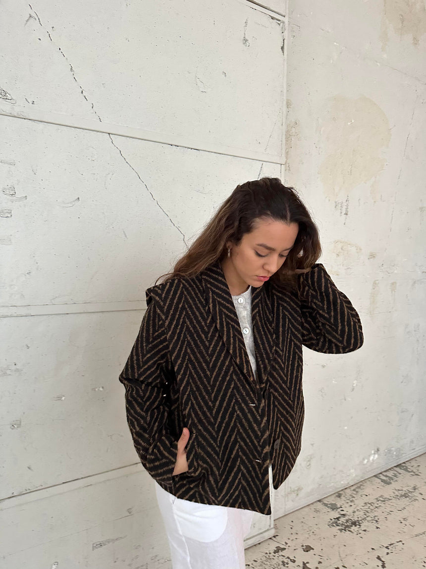 Astoria jacket/blazer - Black/Beige