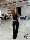Lilia pants in broderie anglaise - Black